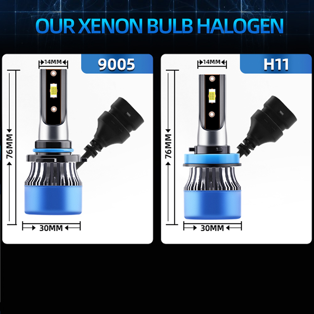 6x Combo LED Headlight 9005 H1 - Compass Lensatic recension och pris