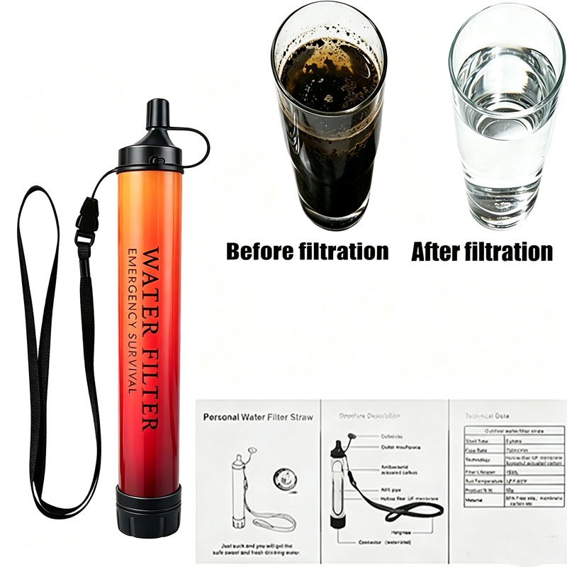Outdoor Emergency Survival Wat - Water Purification Straw recension och pris