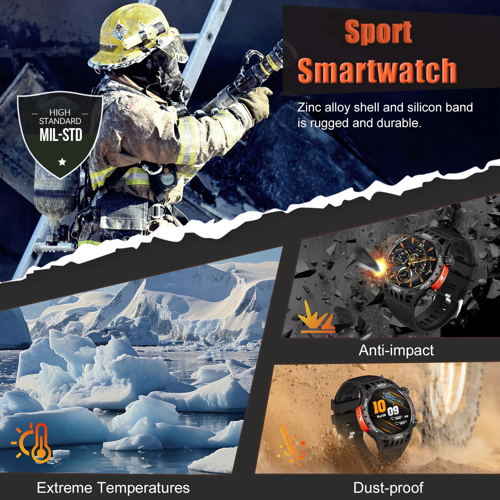 EIGIIS Smart Watch for Men wit - Compass Lensatic recension och pris
